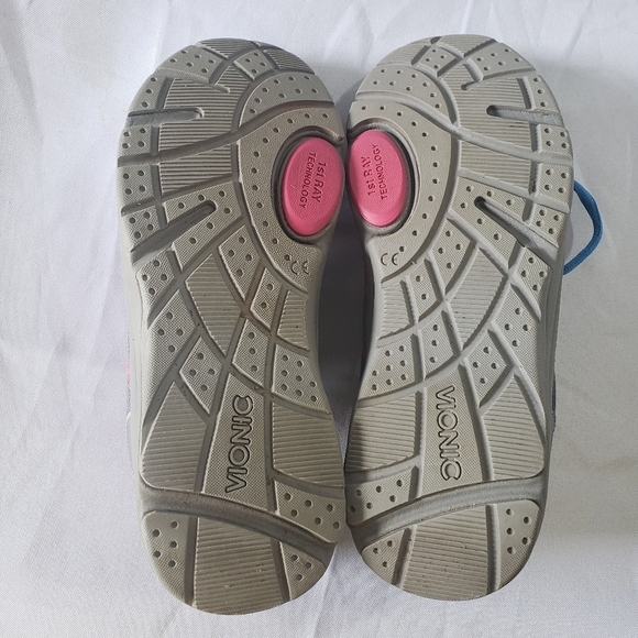 Vionic Alliance Sneakers Orthotic Comfort Womens Size 7 Wide Gray Pink Blue - Picture 9 of 11